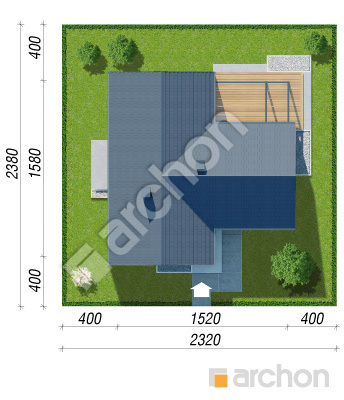 gotowy projekt Dom w bakopach 5 (E) sytuacja