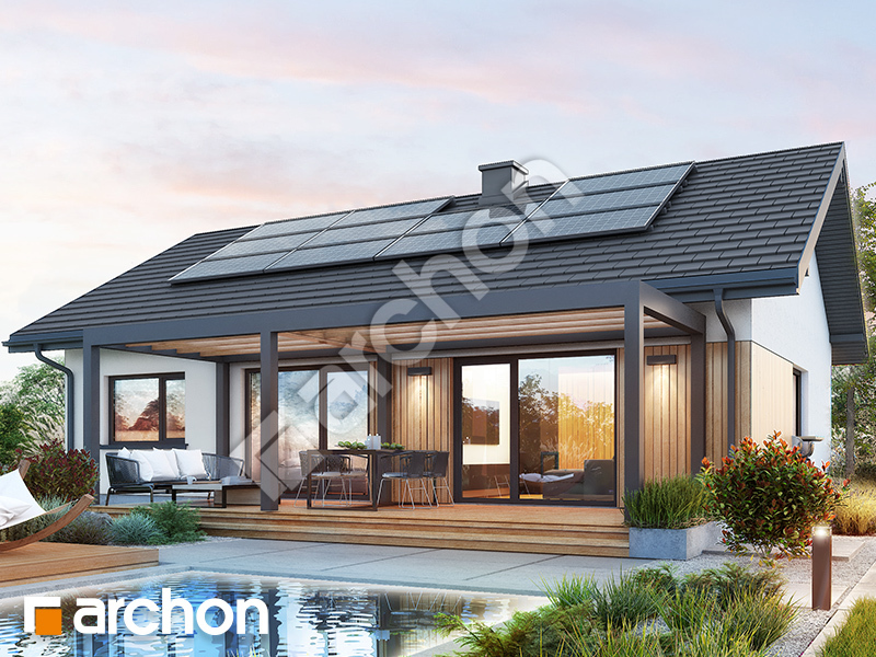 gotowy projekt Dom w kruszczykach 22 (E) OZE widok 2