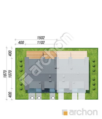 gotowy projekt Dom w riveach 17 (GR2B) sytuacja