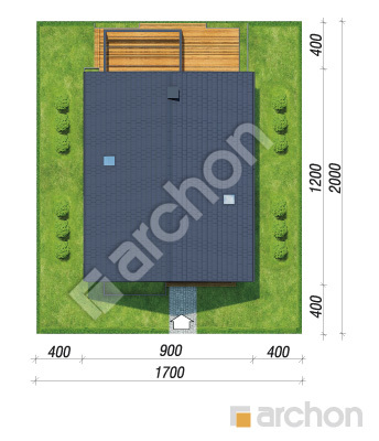 gotowy projekt Dom w anyżku 7 (E) OZE sytuacja