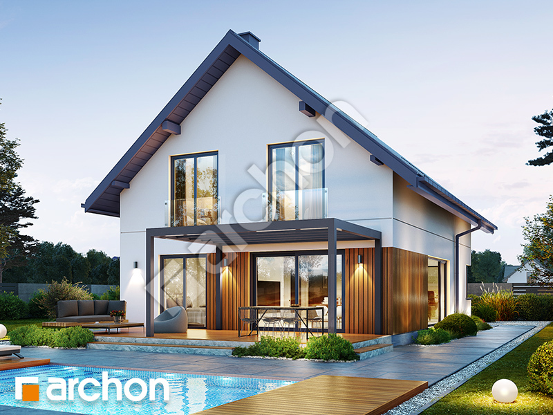 gotowy projekt Dom w anyżku 7 (E) OZE widok 2