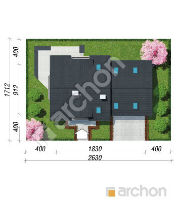 gotowy projekt Dom w rododendronach 18 (G2T) sytuacja