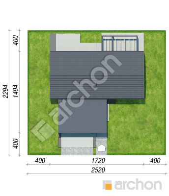 gotowy projekt Dom w rarytasach 7 (G2E) sytuacja