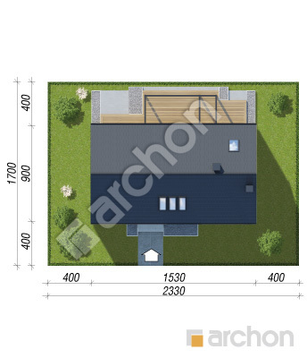 gotowy projekt Dom w kotewkach (E) sytuacja