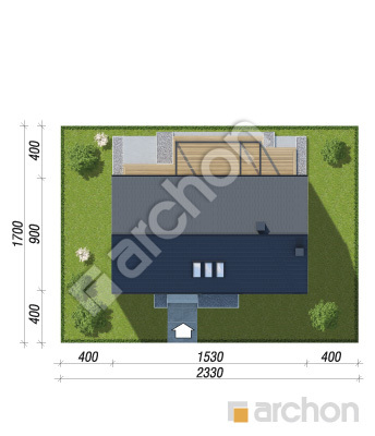 gotowy projekt Dom w kotewkach (E) sytuacja