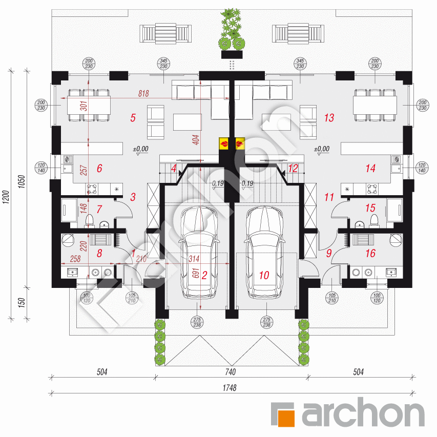 gotowy projekt Dom w klematisach 29 (R2) rzut parteru