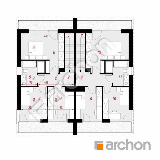 gotowy projekt Dom w tunbergiach 6 (R2E) OZE rzut piętra