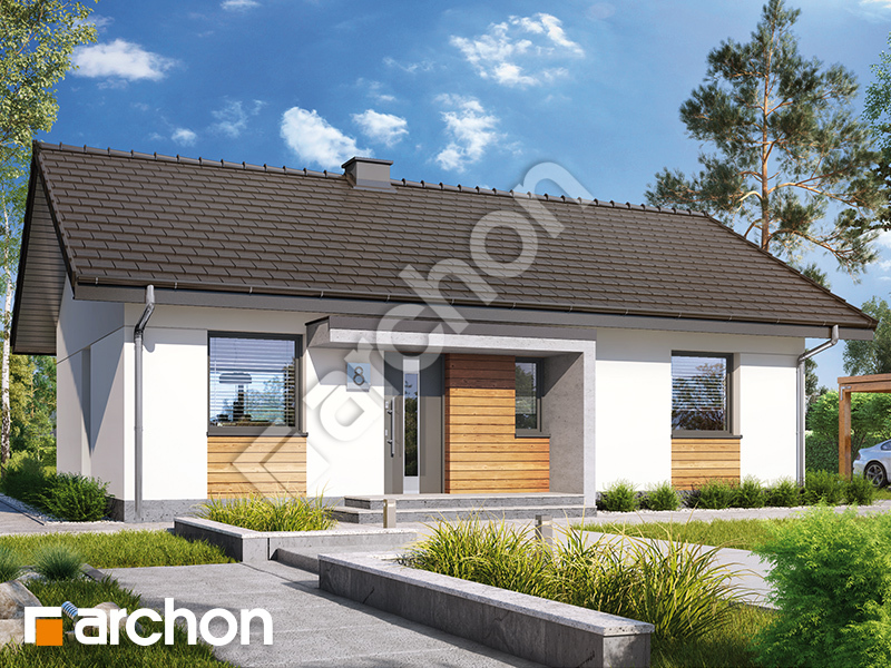 gotowy projekt Dom w kruszczykach 3 (AE) OZE widok 2