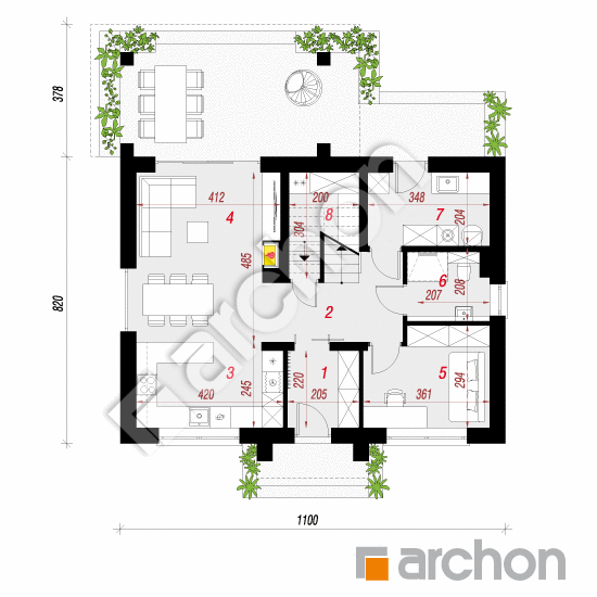 gotowy projekt Dom w lucernie 15 rzut parteru