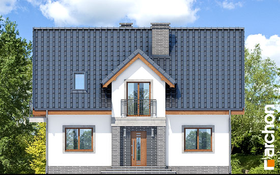 Elewacja frontowa projekt dom w lucernie 5 d630afb91e3653c05615ec8c1a2e37a0  264