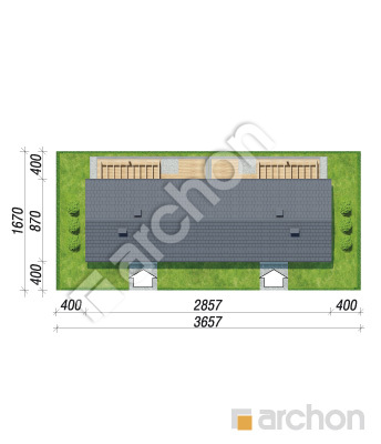 gotowy projekt Dom w kruszczykach 5 (R2) sytuacja