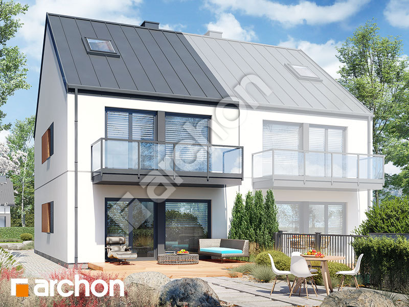 gotowy projekt Dom w bratkach 20 (R2BE) widok 2