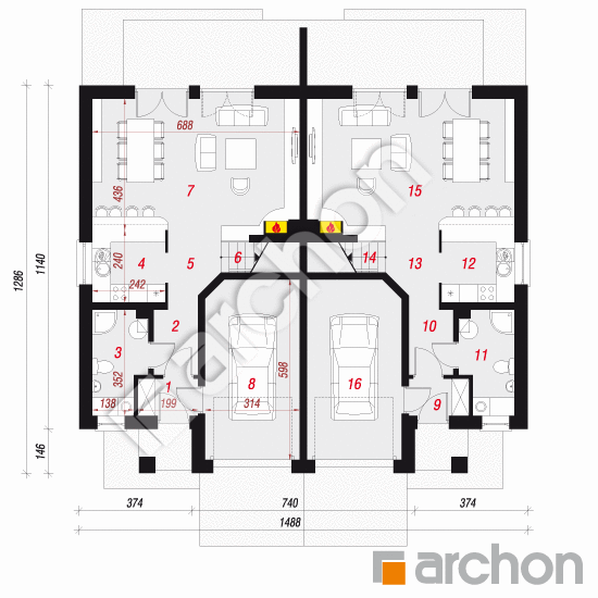 gotowy projekt Dom w klematisach 12 rzut parteru