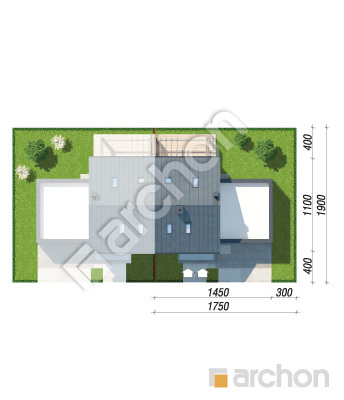 gotowy projekt Dom w bratkach 15 (R2B) sytuacja