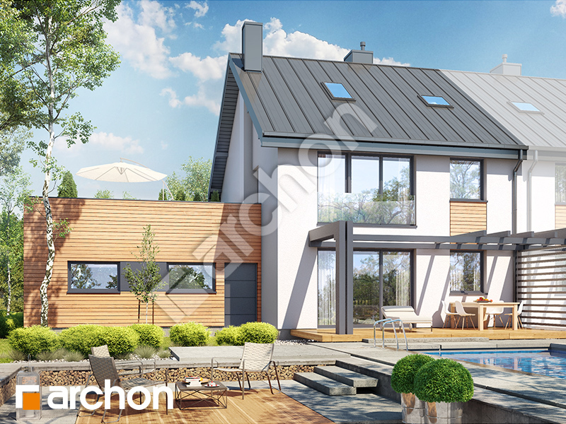 gotowy projekt Dom w bratkach 15 (R2B) widok 2