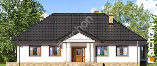 Elewacja frontowa projekt dom w gaurach 5 3bb9fff589fe8fcf95c40239126898a8  264