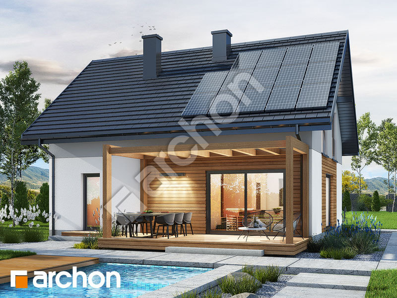 gotowy projekt Dom w lucernie 10 (E) OZE widok 2