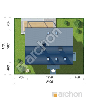 gotowy projekt Dom w wisteriach 23 sytuacja