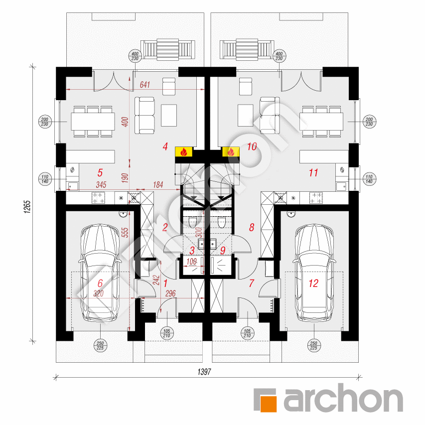 gotowy projekt Dom pod miłorzębem 19 (GR2A) rzut parteru