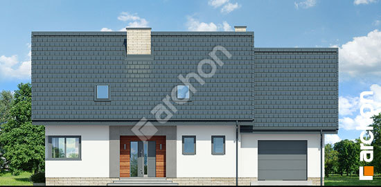 Elewacja frontowa projekt dom w srebrzykach 24995dd00c02ad6680a1f684354b3cf4  264