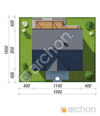 gotowy projekt Dom w lucernie 18 (E) sytuacja