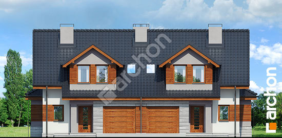 Elewacja frontowa projekt dom w klematisach 9 ver 2 674df8ee330a60190481e715f5096727  264