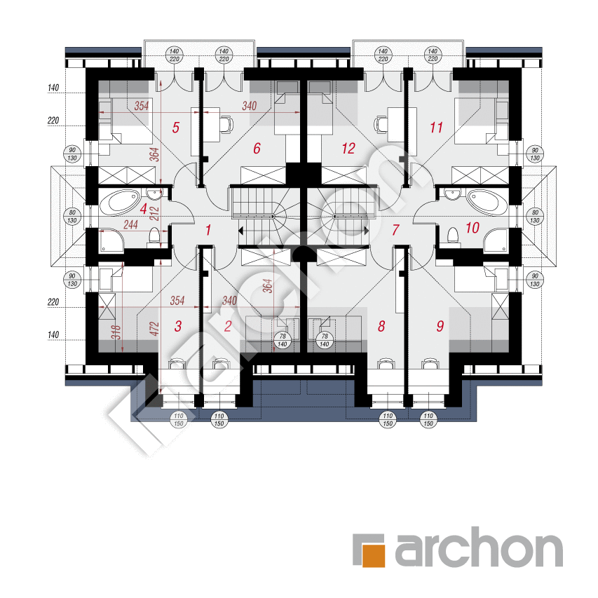 gotowy projekt Dom w klematisach 9 rzut poddasza
