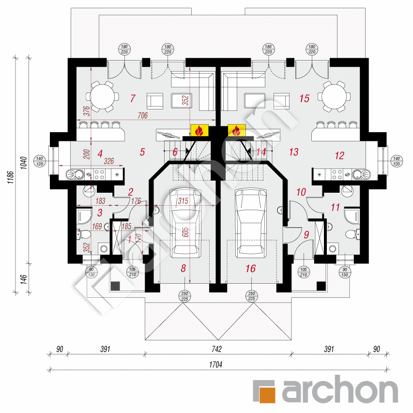 gotowy projekt Dom w klematisach 9 rzut parteru