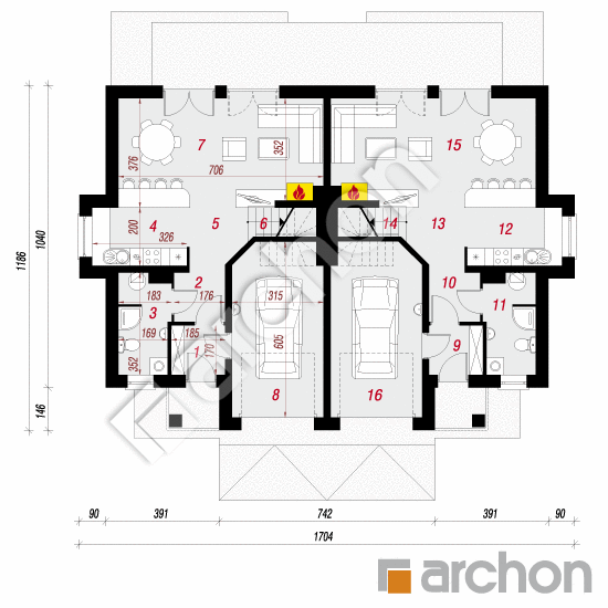 gotowy projekt Dom w klematisach 9 rzut parteru