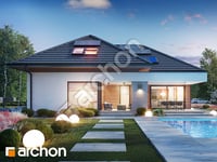 gotowy projekt Dom w przebiśniegach 11 (G2E) OZE widok 1