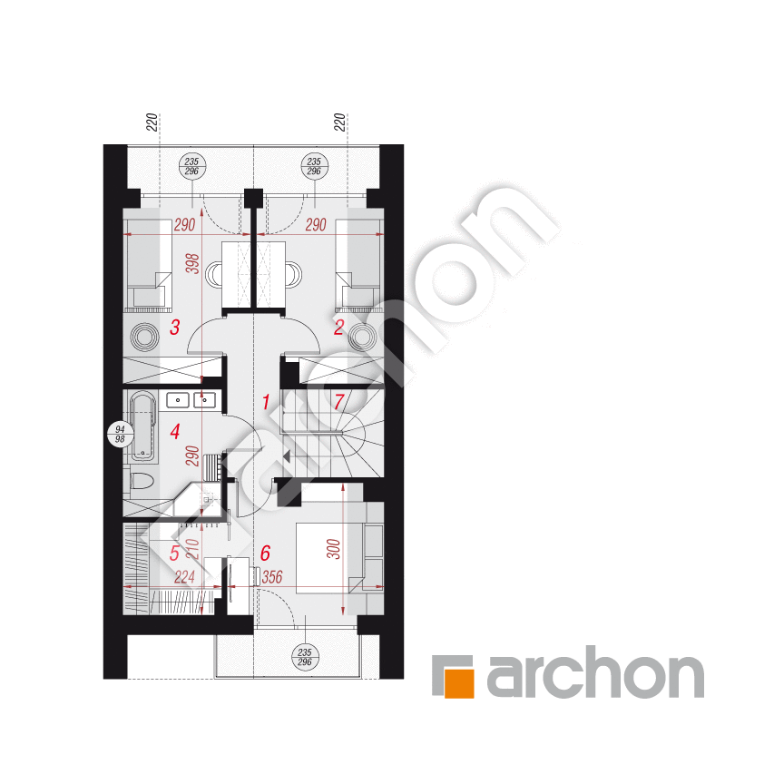 gotowy projekt Dom w sasankach 9 (E) rzut poddasza