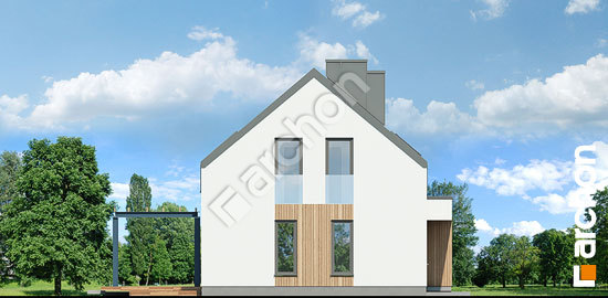 Elewacja boczna projekt dom w estragonie 879ec17ae59c257b96f7bef524f75151  266