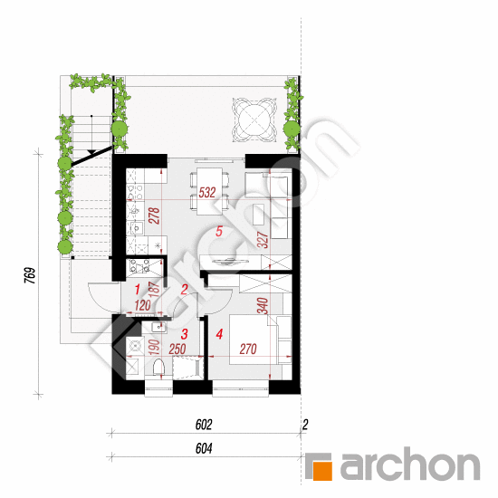 gotowy projekt Dom w omanach 3 (R2BE) rzut parteru