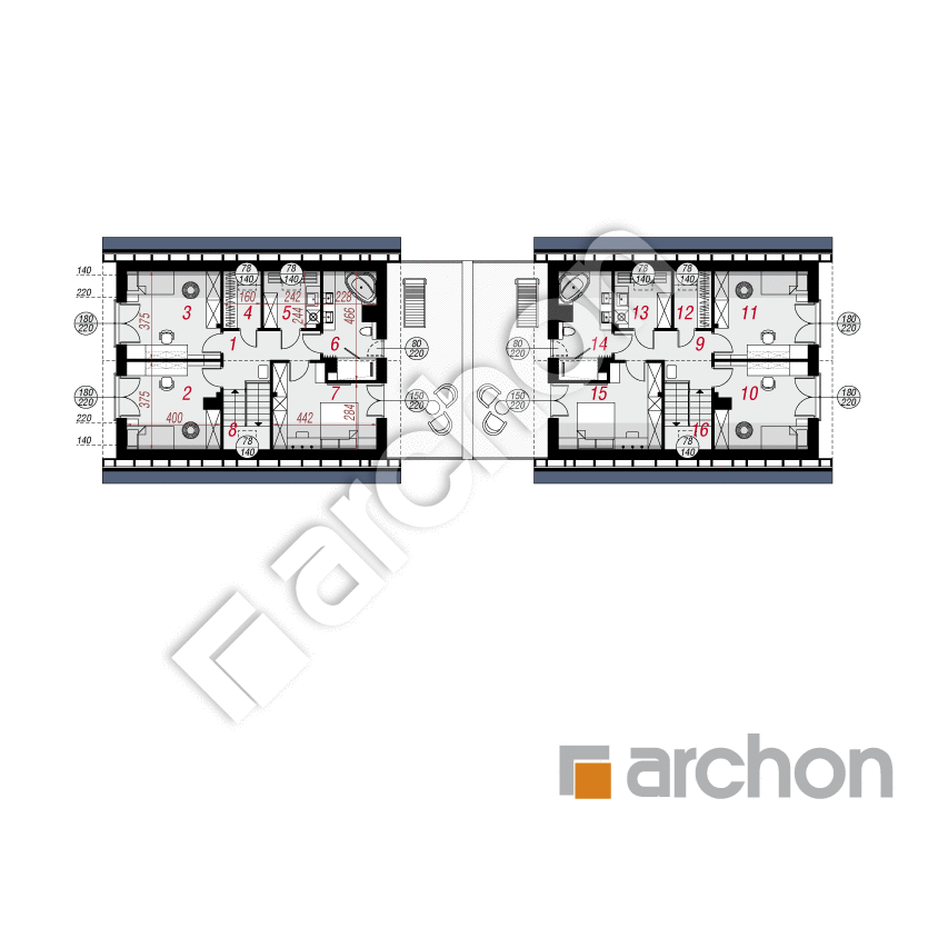 gotowy projekt Dom w malinówkach 14 (GR2) rzut poddasza