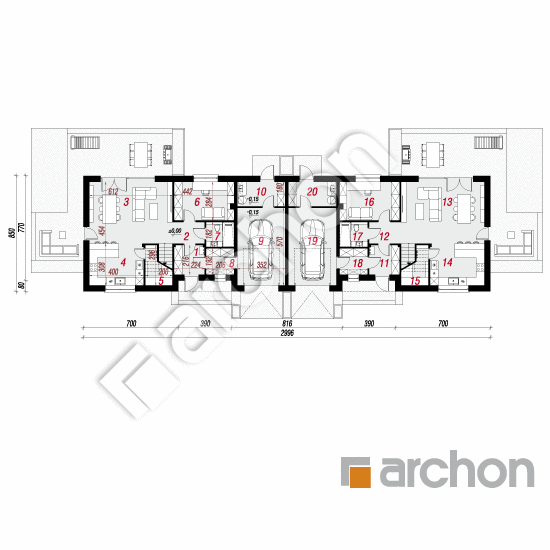 gotowy projekt Dom w malinówkach 14 (GR2) rzut parteru