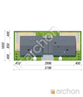 gotowy projekt Dom w malinówkach 14 (GR2) sytuacja