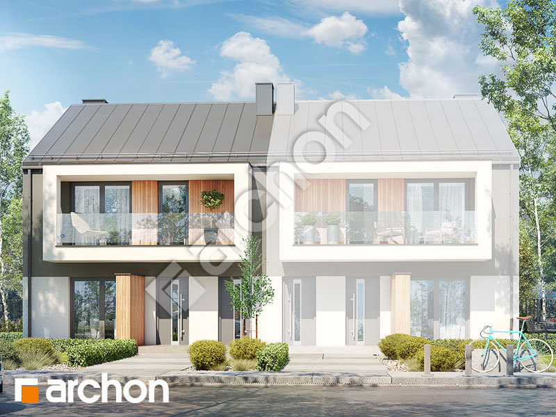 gotowy projekt Dom przy trakcie (R2B) widok 1
