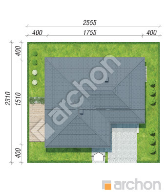 gotowy projekt Dom w lilakach 4 (G2) sytuacja