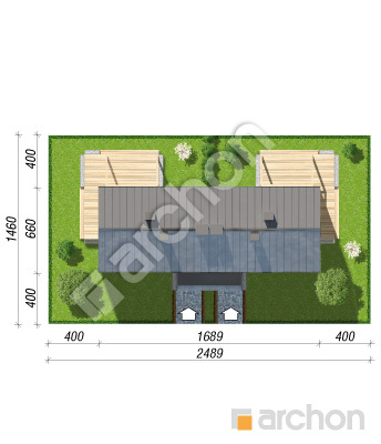 gotowy projekt Dom w everniach (R2) sytuacja