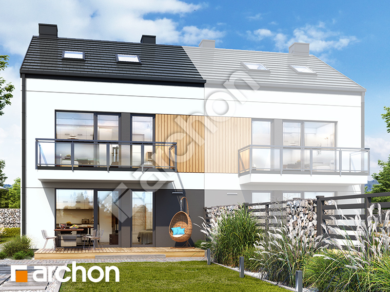 gotowy projekt Dom w bratkach 19 (R2B) widok 2