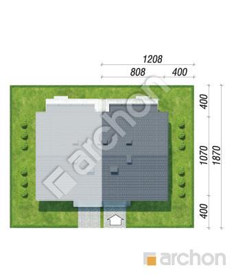 gotowy projekt Dom w bratkach 9 (R2B) sytuacja