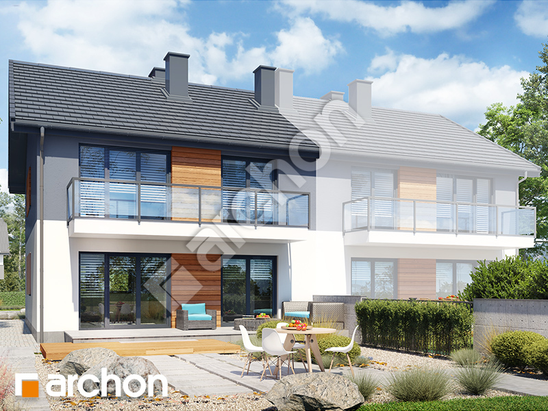 gotowy projekt Dom w bratkach 9 (R2B) widok 2
