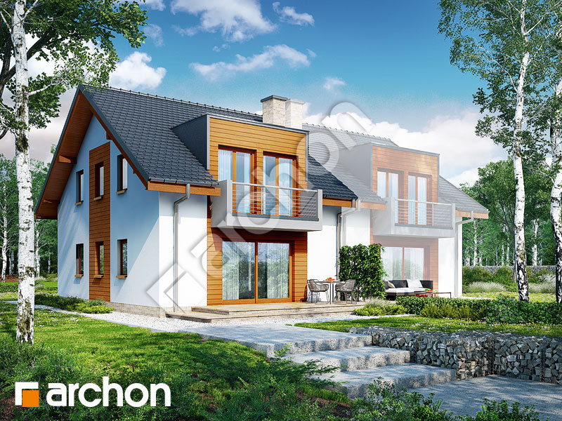 gotowy projekt Dom w klematisach 18 (B) widok 2