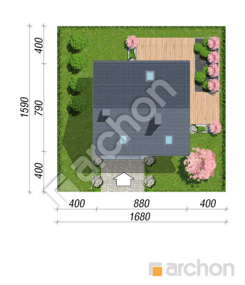 gotowy projekt Dom w malinówkach 18 sytuacja