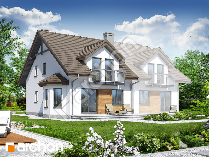 gotowy projekt Dom w ostróżkach 2 widok 1