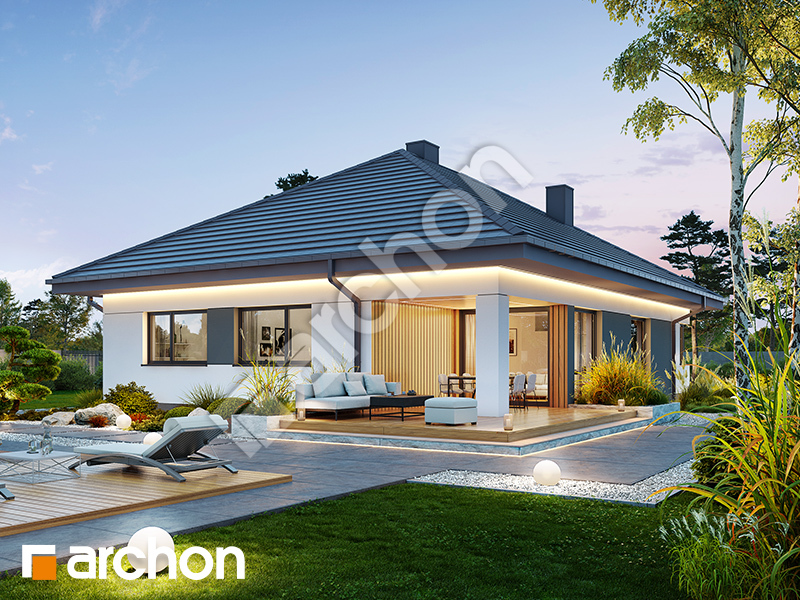 gotowy projekt Dom w renklodach 20 (A) widok 2