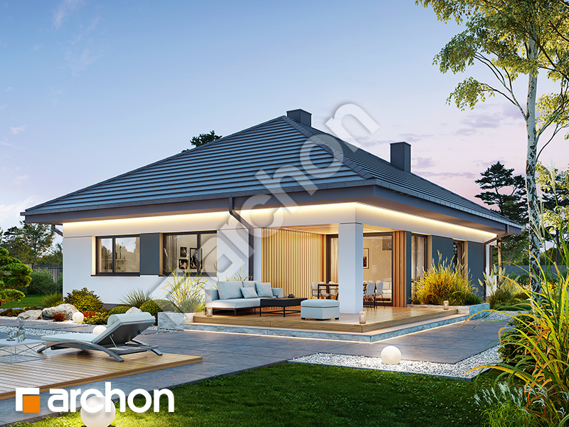 gotowy projekt Dom w renklodach 20 (A) widok 2