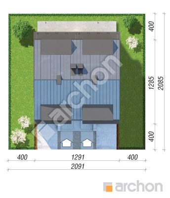 gotowy projekt Dom pod miłorzębem 17 (GR2) sytuacja