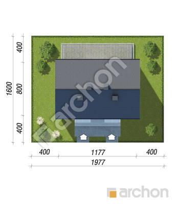 gotowy projekt Dom w modrakach 4 (R2) sytuacja