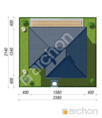 gotowy projekt Dom w przebiśniegach 27 (E) sytuacja